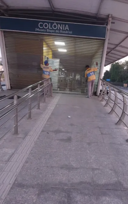 A Estação Colônia, no corredor Transolímpica, foi fechada na última terça (11) para receber as obras de melhoria