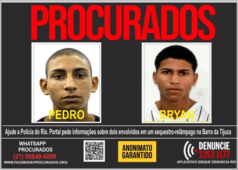 Pedro Lucas e de Bryan Lucas estão envolvidos em um sequestro relâmpago
