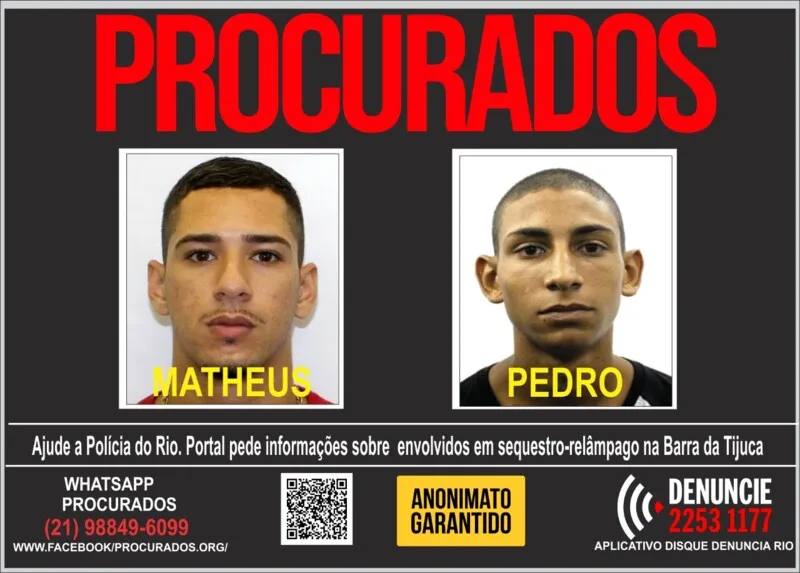Polícia Civil busca informações que levem à prisão dos dois acusados