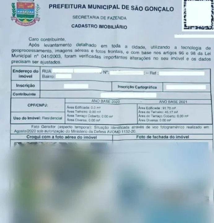 A carta foi enviada para alguns gonçalenses