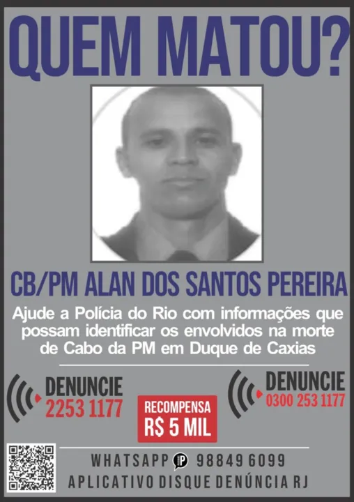 Portal dos procurados divulga cartaz pedindo informações