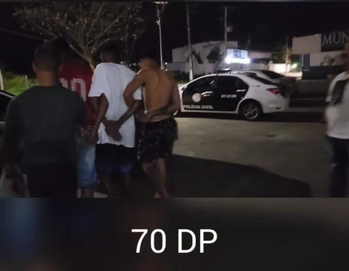 Os suspeitos foram encaminhados à 70ª DP ( Tanguá)