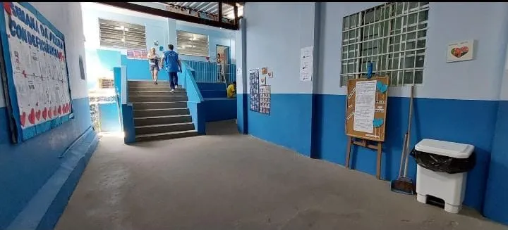 Escola estava vazia nesta manhã