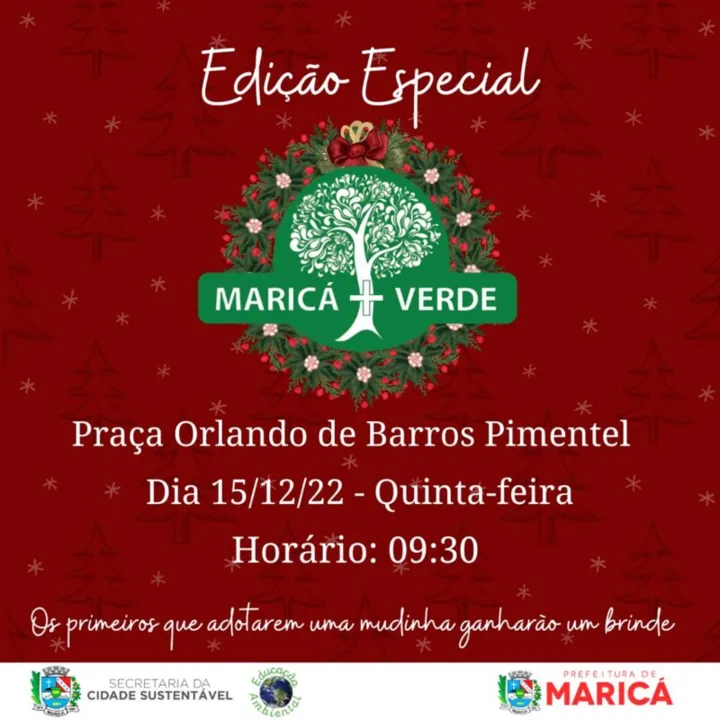 A equipe do Maricá+Verde vai recolher alimentos não perecíveis e itens de higiene pessoal que serão doados