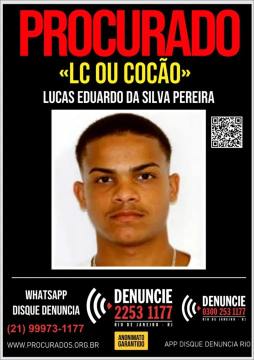 Contra Lucas Eduardo, constam dois Mandados de Prisão