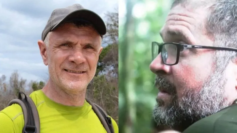 Dom Phillips (esquerda) e Bruno Pereira (direita)
