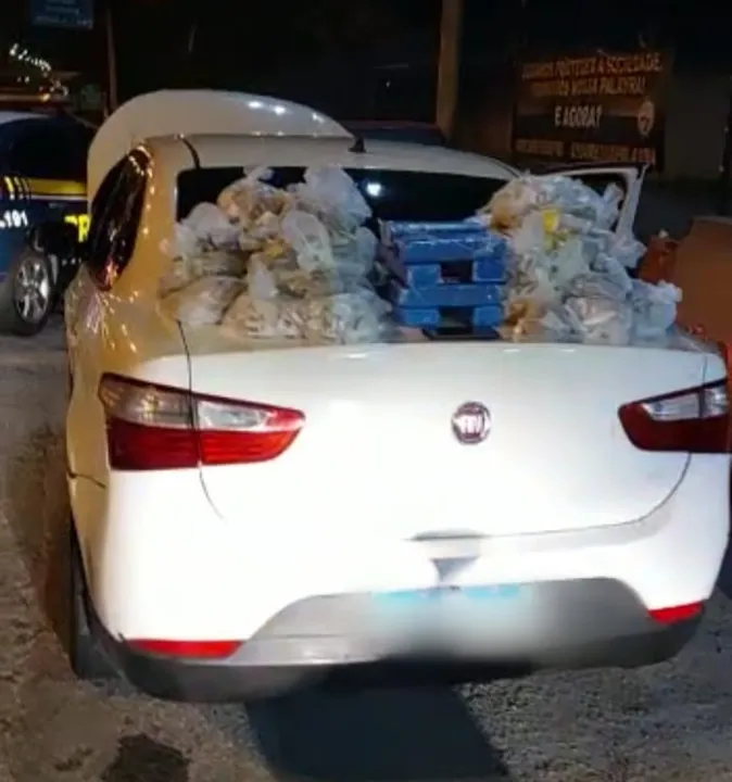 O material apreendido e o detido foram encaminhados à polícia judiciária