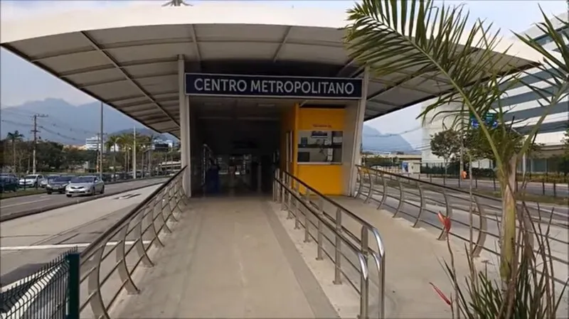 A estação Centro Metropolitano do BRT, em Jacarepaguá, fica próxima ao local onde está sendo realizado o Rock in Rio, na Zona Oeste do Rio