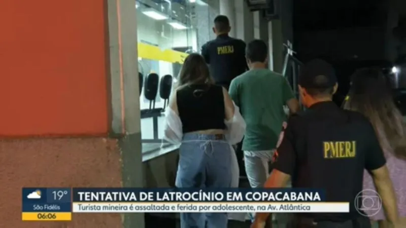 Turista foi ferida com um caco de vidro