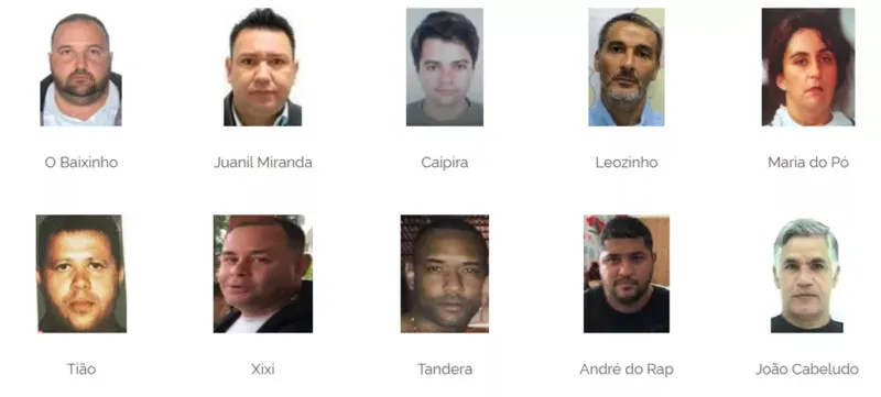 Dez criminosos mais procurados no país