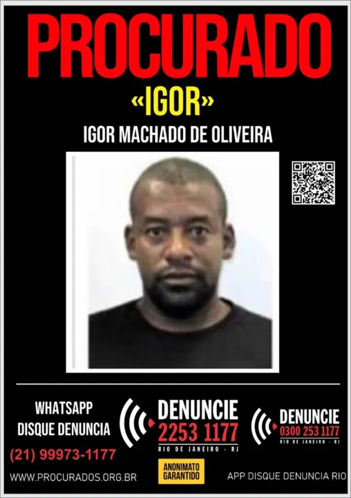 Igor Machado de Oliveira, de 42 anos, principal suspeito da morte de Ronald Sant'Anna do Nascimento, de 54 anos