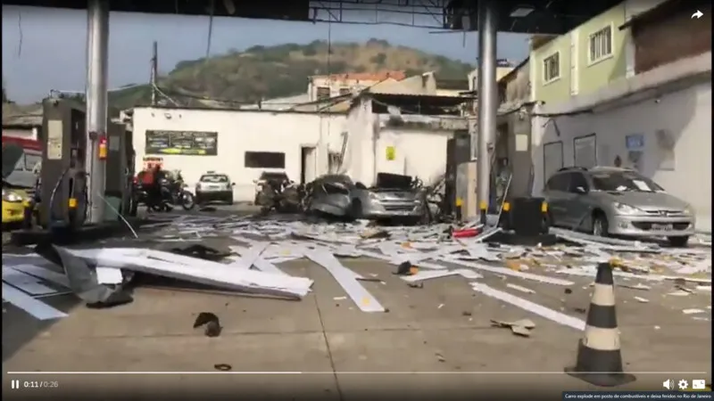 Motorista estava abastecendo o cilindro de GNV do carro