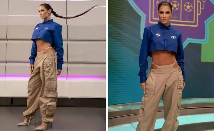 A atriz estreou como comentarista da Copa do Mundo