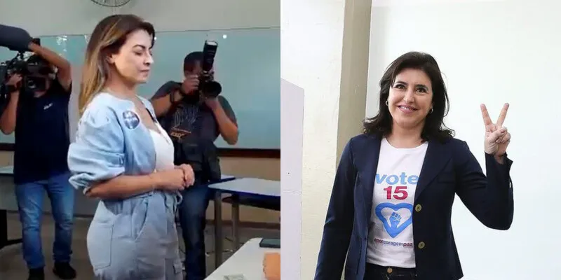 Thronicke foi recebida com vaias de alguns eleitores; Tebet seguiu do MS para acompanhar apuração em SP