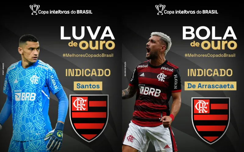 Dupla representa o Flamengo na votação; vencedores serão divulgados após o jogo de volta da final, no dia 19 de outubro