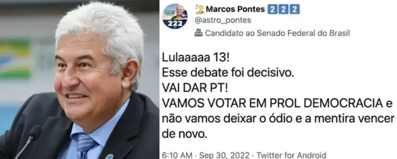 Publicação foi feita algumas horas após o fim do debate entre candidatos à Presidência, televisionado pela Globo na última quinta (29/09)