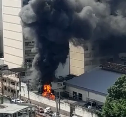Vídeo que circula nas redes sociais mostra incêndio