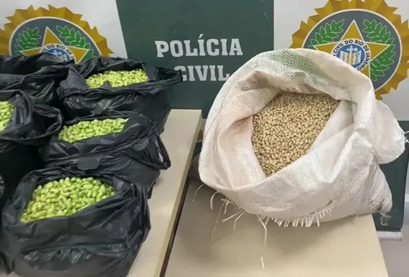 Policiais apreenderam 22 quilos de feijão adulterado
