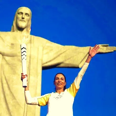 Isabel carregou a tocha olímpica na Rio 2016
