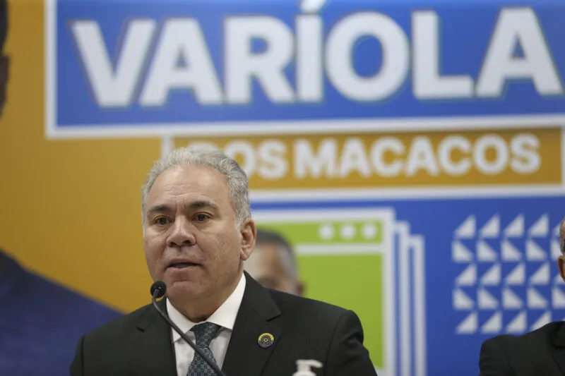 O ministro da Saúde, Marcelo Queiroga, lançou a Campanha Nacional de Prevenção à Varíola dos Macacos, em Brasília (DF).