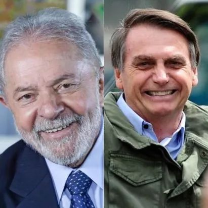 Lula e Bolsonaro são os dois primeiros colocados nas pesquisas.
