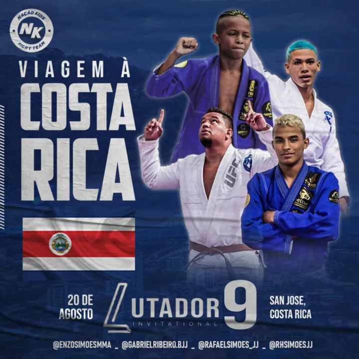Comitiva da Nação Kids para a viagem à Costa Rica