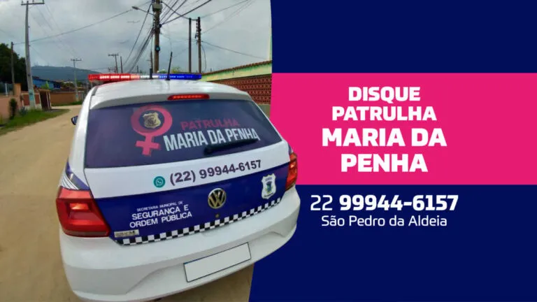 Uma viatura com identificação visual personalizada está destinada para uso exclusivo da Patrulha Maria da Penha