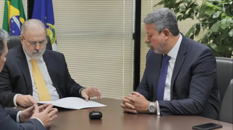 Encontro de Augusto Aras e Arthur Lira na Procuradoria Geral da República