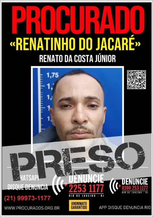 Renato da Costa Júnior, mais conhecido pelo apelido de “Renatinho do Jacaré”, de 32 anos