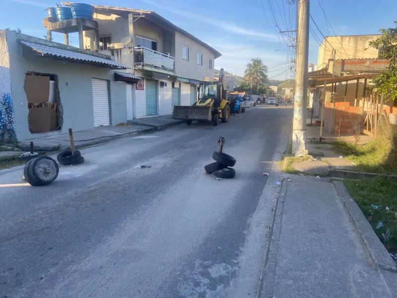 Houve confronto no local