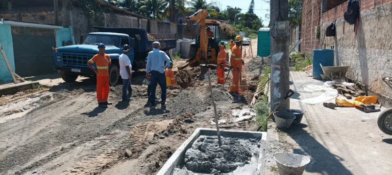 A segunda frente de obras está sendo executada pelo Governo do Estado do Rio de Janeiro