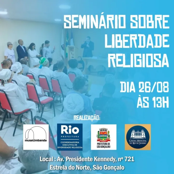 O evento é uma parceria com as Prefeituras dos municípios de São Gonçalo e Rio de Janeiro e com a Câmara de Vereadores do Rio