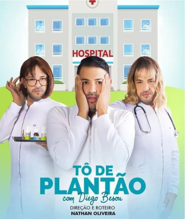 A peça é o primeiro show de humor idealizado pelo enfermeiro, ator e humorista Diego Besou