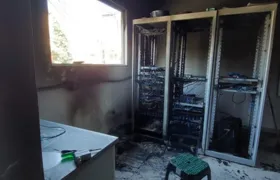 Empresa de internet é incendiada por traficantes em Santa Luzia