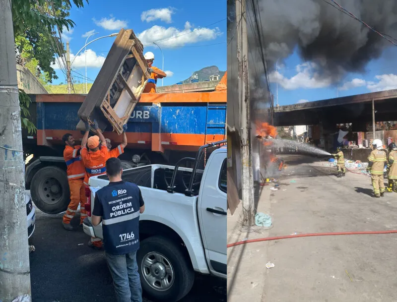 Bombeiros, policiais militares e agentes de outras secretarias prestaram apoio à ação