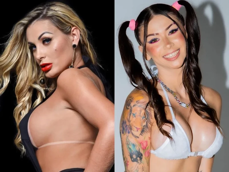 A modelo e ex-Fazenda Andressa Urach esteve presente no show da MC Pipokinha