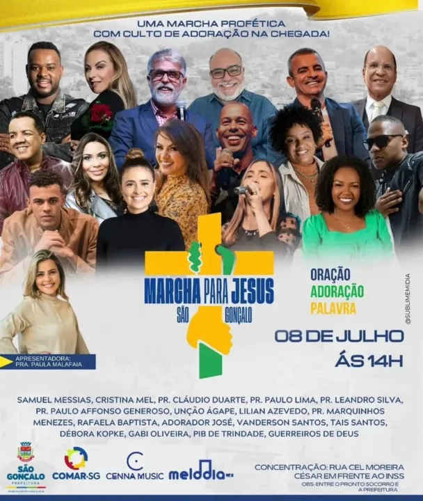 A Marcha para Jesus é um evento aberto para todos os públicos