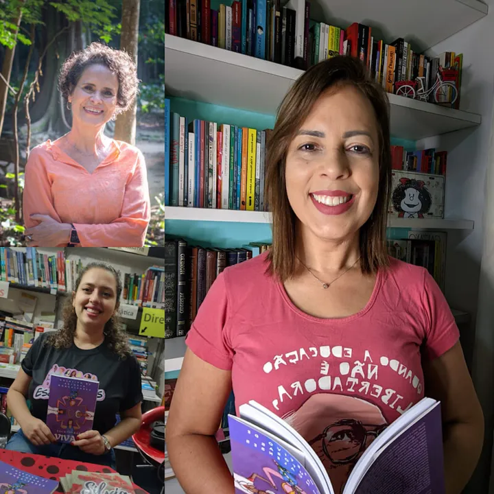 Três gerações de professoras contam suas histórias: Eliane Ivo Barroso, 60 anos, Yonara Costa, 49 e Suzane Morais da Veiga, 34 anos