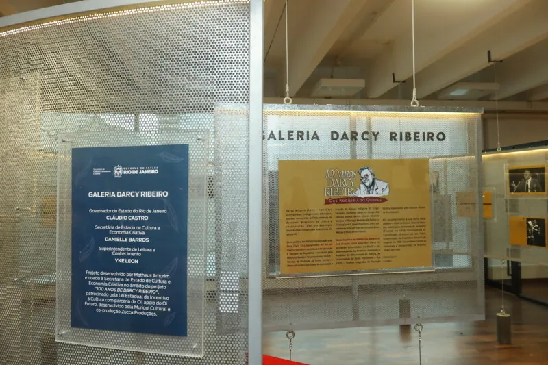 A exposição "100 anos Darcy Ribeiro" ficará em cartaz de 23 de janeiro a 3 de março