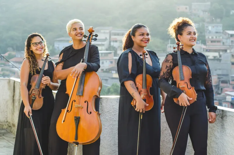 Quarteto é formado exclusivamente por mulheres oriundas de comunidades carentes da cidade