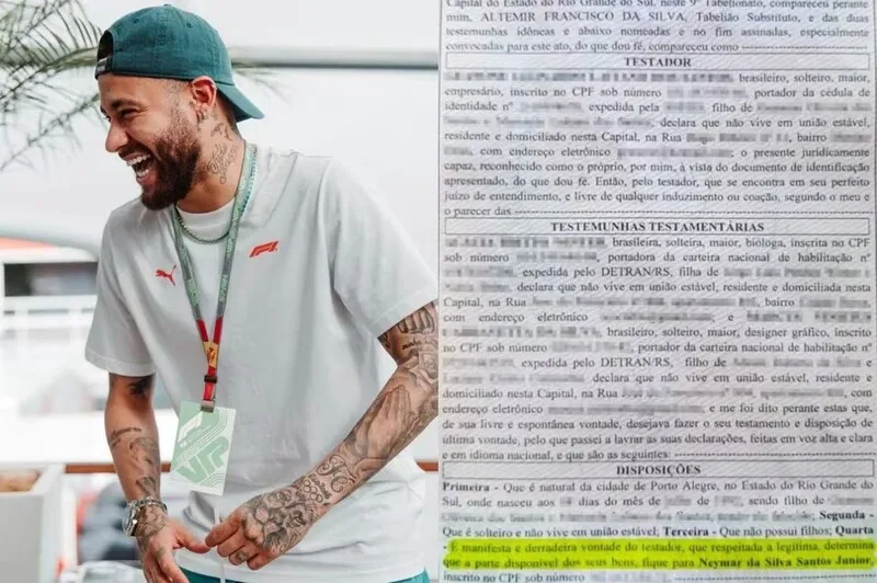 De acordo com o empresário, não há nenhum parente próximo para quem gostaria de deixar os bens, e por isso, Neymar seria a melhor opção