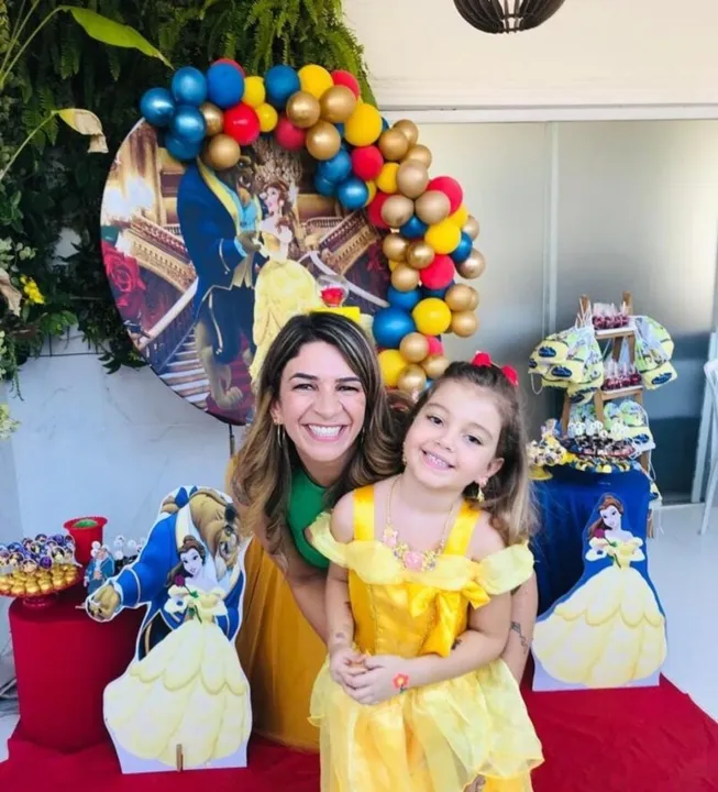 Maria Flor em sua festa de aniversário