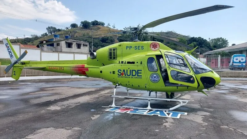 Um helicóptero do Programa Estadual de Transplantes (PET) deu apoio logístico à operação