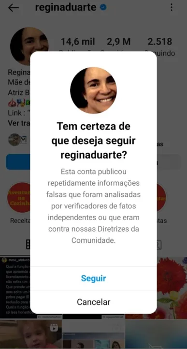 Em 2021, atriz chegou a ser procurada pela Justiça por post com informações falsas