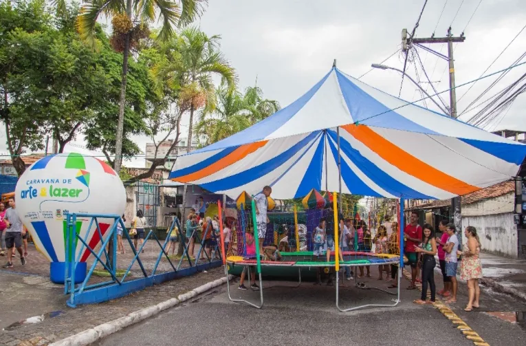 As crianças do bairro Camarão foram contempladas com o projeto nesse sábado (21)