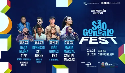 Os shows, que começam a partir das 20h, são gratuitos