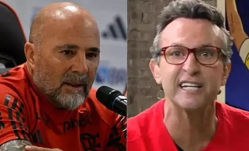 O técnico argentino Jorge Sampaoli, do Flamengo, processou o "Craque Neto", após o ex-jogador acusá-lo de racismo contra Arzul, preparador de goleiros do Santos
