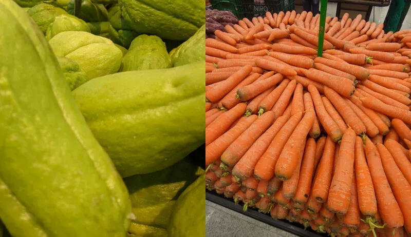 O chuchu foi destaque na alta da inflação, enquanto a cenoura apresentou queda nos preços