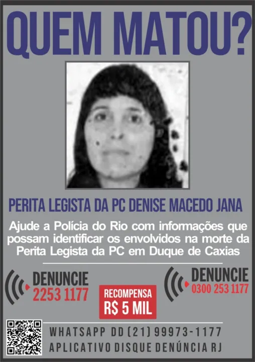 Envolvidos na morte  da legista estão sendo procurados