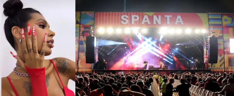 Pocah deixou o palco duas vezes antes de interromper performance em festival na Glória